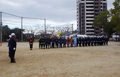別府市消防署・別府警察署・大分県警機動隊合同訓練の写真