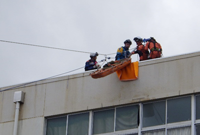別府市消防署・別府警察署・大分県警機動隊合同訓練の写真