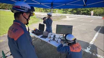 令和7年度鶴見岳火山防災訓練参加（ドローン小隊）の写真