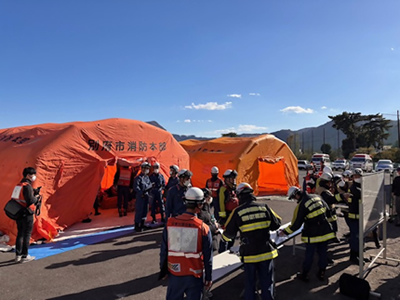 別府警察署との合同訓練の写真