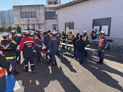 別府警察署との合同訓練の写真