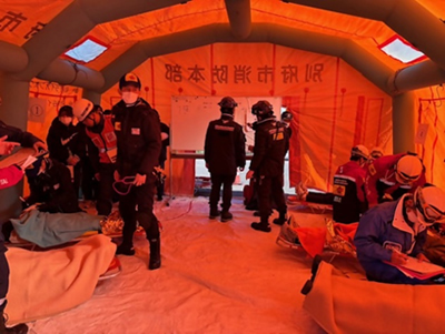 別府警察署との合同訓練の写真