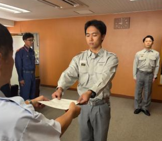 大分県認定救命士授与式の写真1