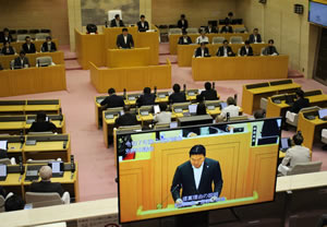 中継映像ディスプレイの写真