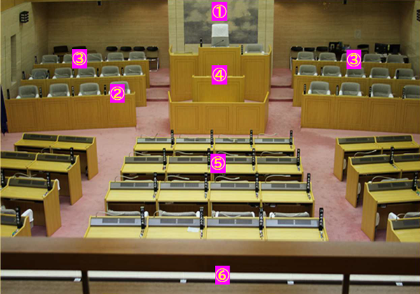 議場の写真