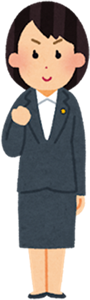 リクルートスーツの女性のイラスト